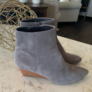 Cole Haan suede booties!Worn once!size 7.5,gray